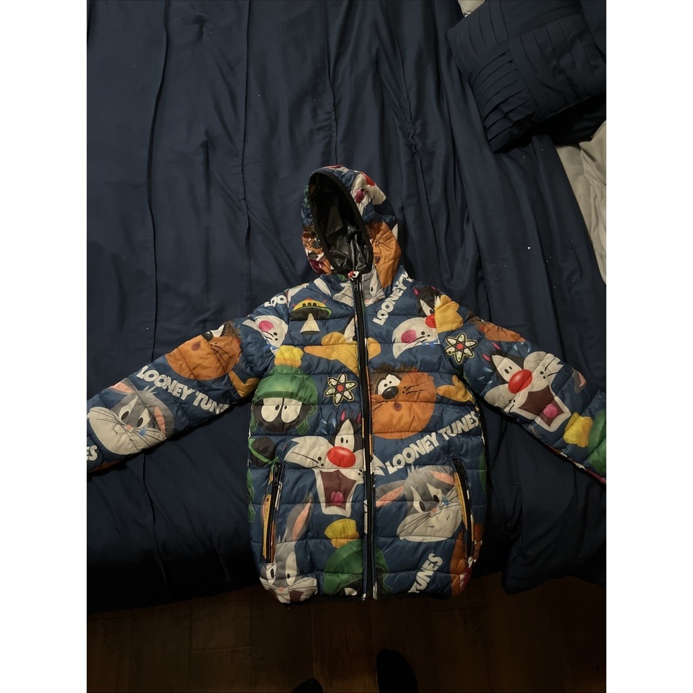 Members Only Puffer Jacket Looney Tunes Characters Boys Size 8